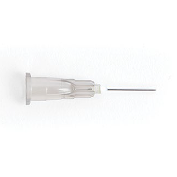 One (1) 27G ½-inch pointed tip administration (injection) needle (shorter needle). Used for injection under the skin (subcutaneous).