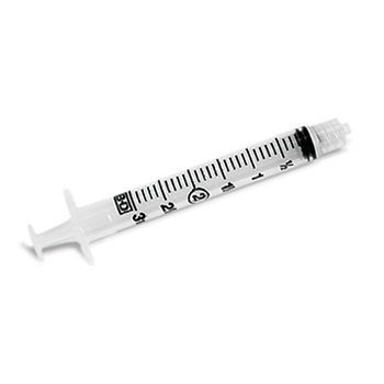 One (1) empty 3-mL syringe